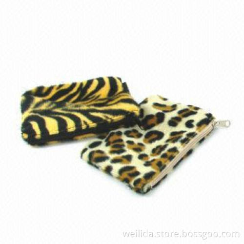 Coin Purses, Made of Leopard Fabric, Sized 12.5 x 9cm and Customized Designs Welcomed